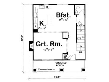 1st Floor Plan, 050H-0095