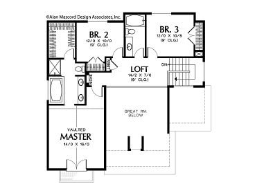 2nd Floor Plan, 034H-0020