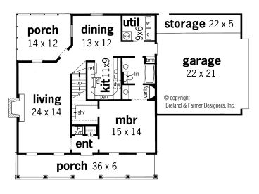 1st Floor Plan, 021H-0071