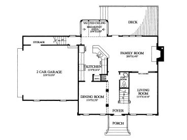 1st Floor Plan, 063H-0136