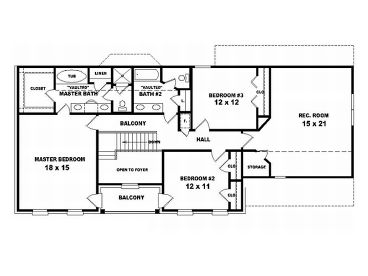 2nd Floor Plan, 006H-0037