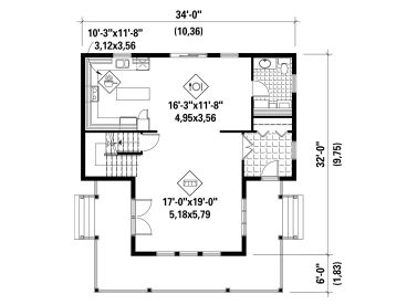 1st Floor Plan, 072H-0134