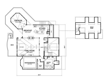 1st Floor Plan, 058H-0045