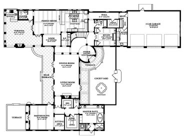 1st Floor Plan, 064H-0011