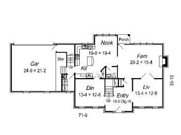 1st Floor Plan, 061H-0104
