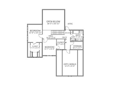 2nd Floor Plan, 067H-0044