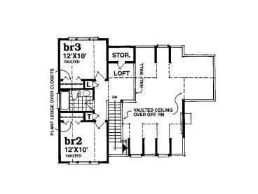 2nd Floor Plan, 032H-0088