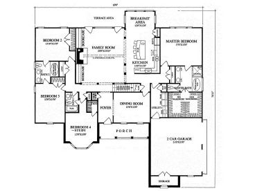 1st Floor Plan, 063H-0072