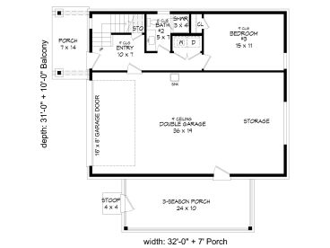 1st Floor Plan, 062G-0332