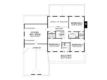 2nd Floor Plan, 063H-0211