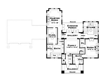 2nd Floor Plan, 052H-0058