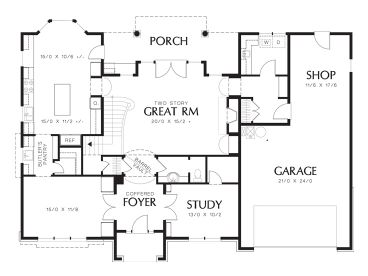 1st Floor Plan, 034H-0354