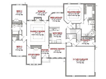 1st Floor Plan, 073H-0015