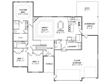 1st Floor Plan, 083H-0008