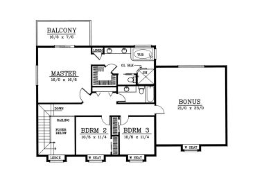 2nd Floor Plan, 026H-0094