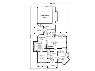 1st Floor Plan, 054H-0059
