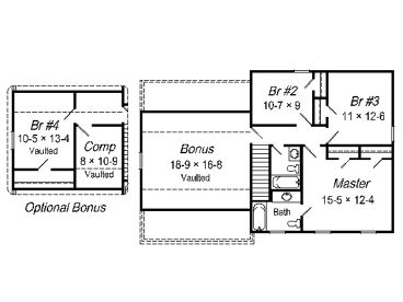 2nd Floor Plan, 061H-0022