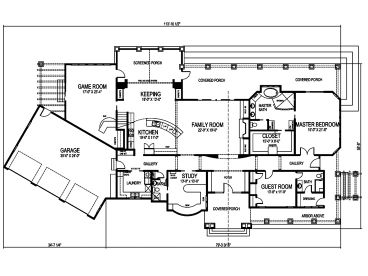 1st Floor Plan, 058H-0031