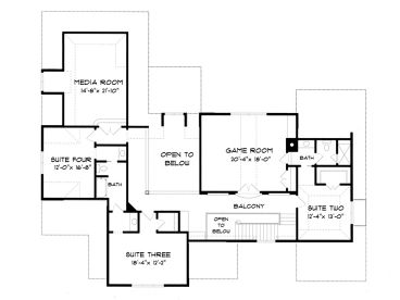 2nd Floor Plan, 029H-0069