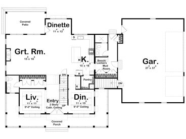1st Floor Plan, 050H-0426