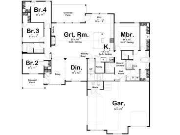 1st Floor Plan, 050H-0364