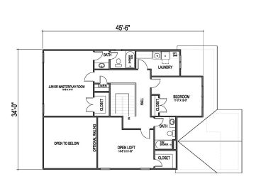 2nd Floor Plan, 058H-0004