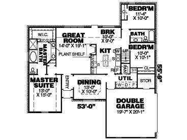 1st Floor Plan, 011H-0002