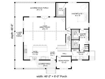 1st Floor Plan, 062H-0342