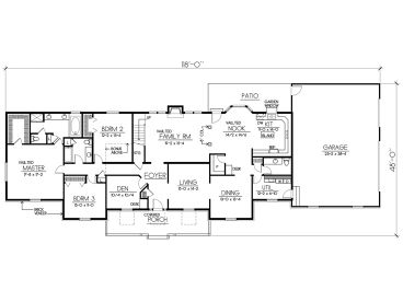 1st Floor Plan, 026H-0117