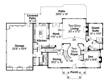 1st Floor Plan, 051H-0072
