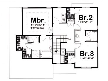 2nd Floor Plan, 050H-0091