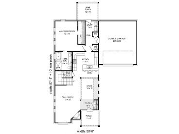 1st Floor Plan, 062H-0128