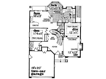 1st Floor Plan, 032H-0048