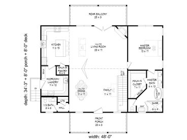 1st Floor Plan, 062H-0410