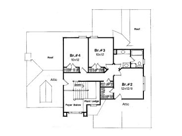 2nd Floor Plan, 030H-0054