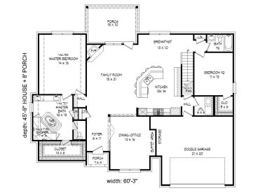 1st Floor Plan, 062H-0109