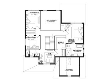 2nd Floor Plan, 027H-0566