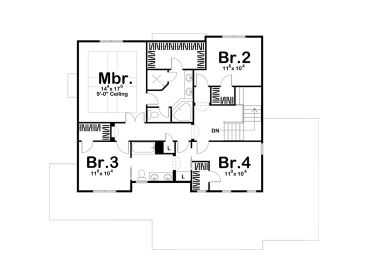 2nd Floor Plan, 050H-0114