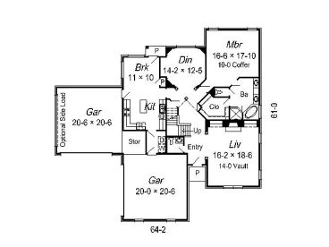 1st Floor Plan, 061H-0087
