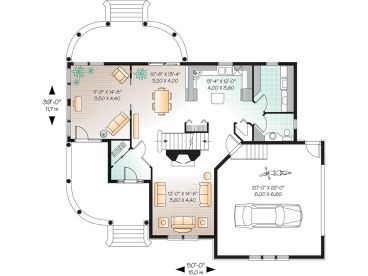 1st Floor Plan, 027H-0054