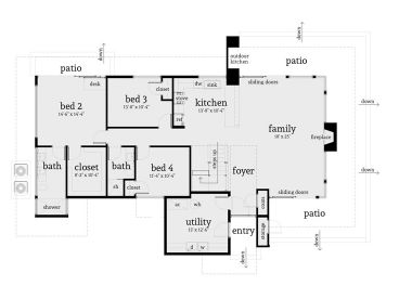 1st Floor Plan, 052H-0103