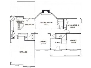 1st Floor Plan, 045H-0045
