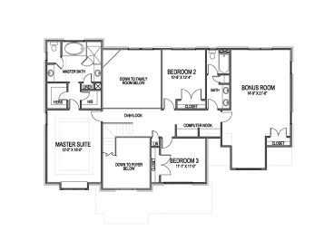 2nd Floor Plan, 058H-0104