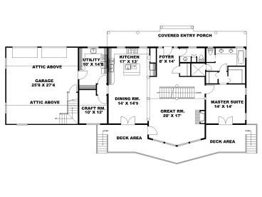 1st Floor Plan, 012H-0150