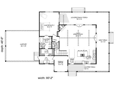 1st Floor Plan, 062H-0170