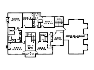 2nd Floor Plan, 026H-0052