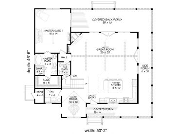 1st Floor Plan, 062H-0132