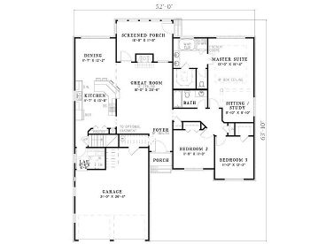 1st Floor Plan, 025H-0099