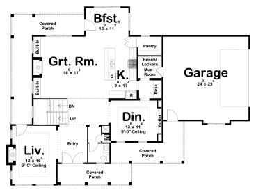 1st Floor Plan, 050H-0321
