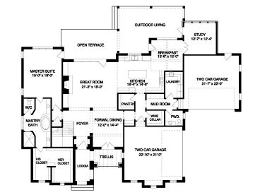 1st Floor Plan, 029H-0127